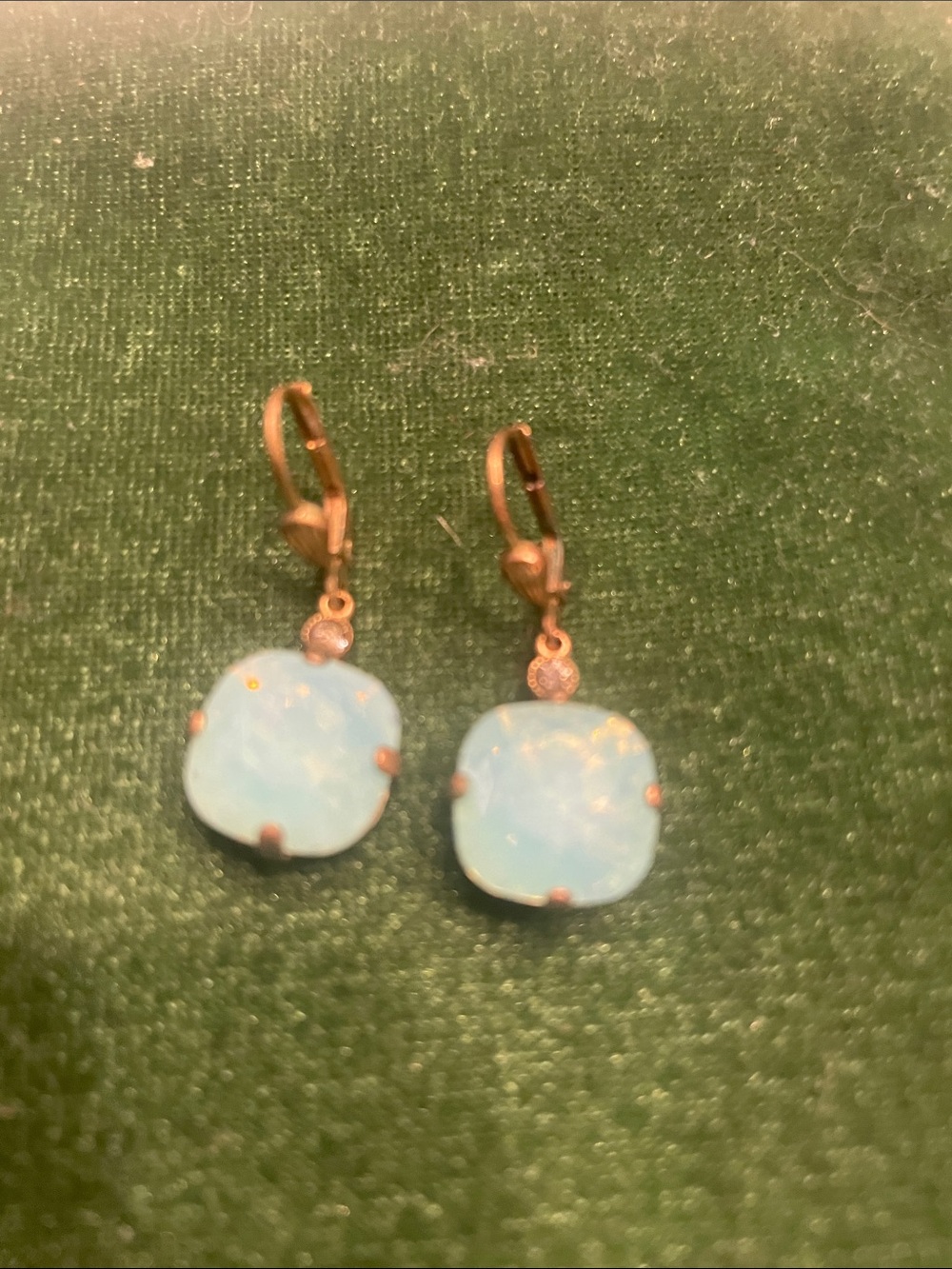 Light Blue Opal Drop Earrings - Dainty Women's Jewelry